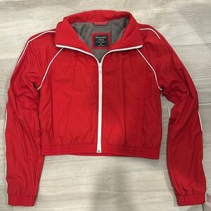 abercrombie & fitch cropped bomber jacket